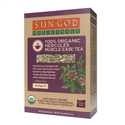 Hercules Muscle Ease Organic Herbal Tea - Sun God Medicinals