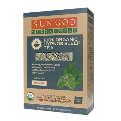 Hypnos Loss of Sleep Organic Herbal Tea - Sun God Medicinals