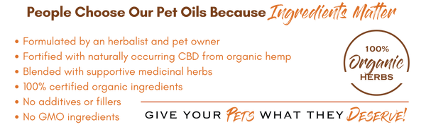 Ingredients Matter, Formulated by An Herbalist and Pet Owner, Organic Hemp, Medicinal Herbs, Organic, Southern Oregon