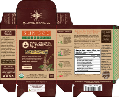 Eir Menopause Organic Herbal Tea - Sun God Medicinals