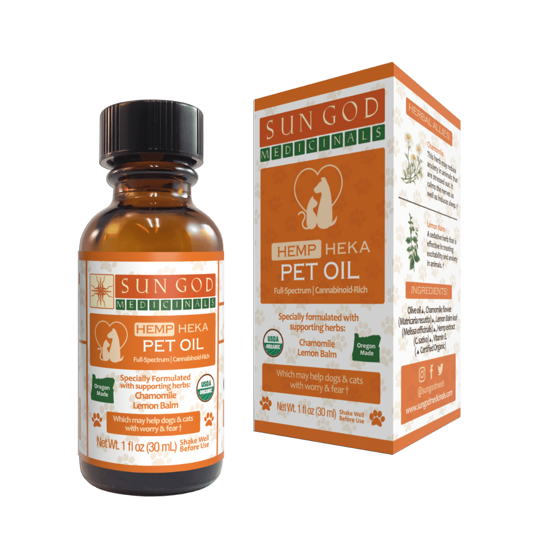 Organic Heka Hemp Pet Oil – Herbal Support for Worry and Fear