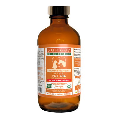 Organic Heka Hemp Pet Oil – Herbal Support for Worry and Fear