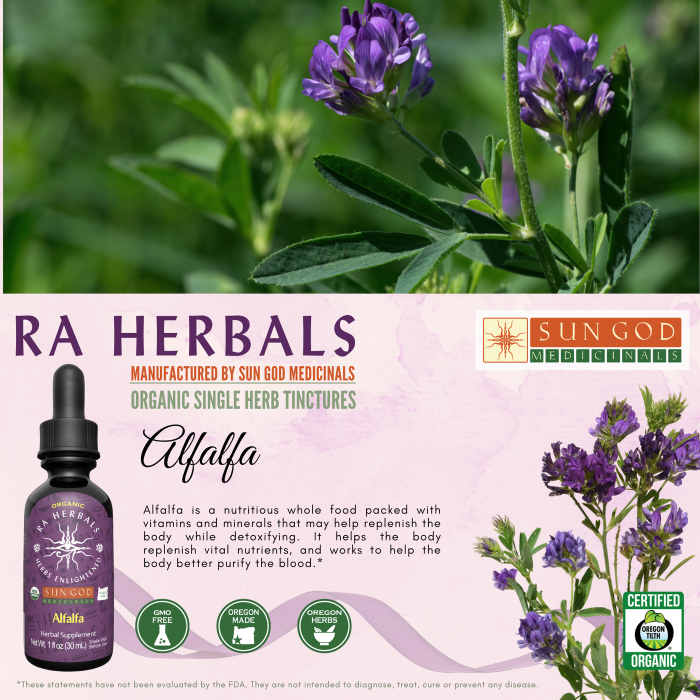 Ra Herbals Certified Organic Alfalfa Tincture