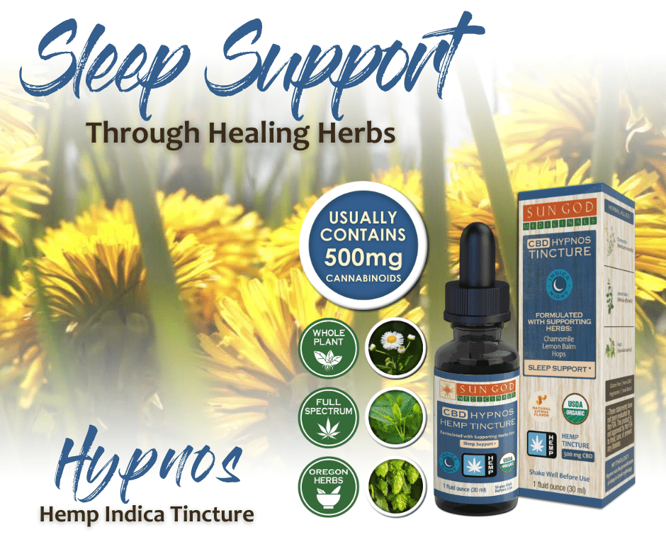 Organic Hypnos Sleep Hemp Tincture - Sun God Medicinals