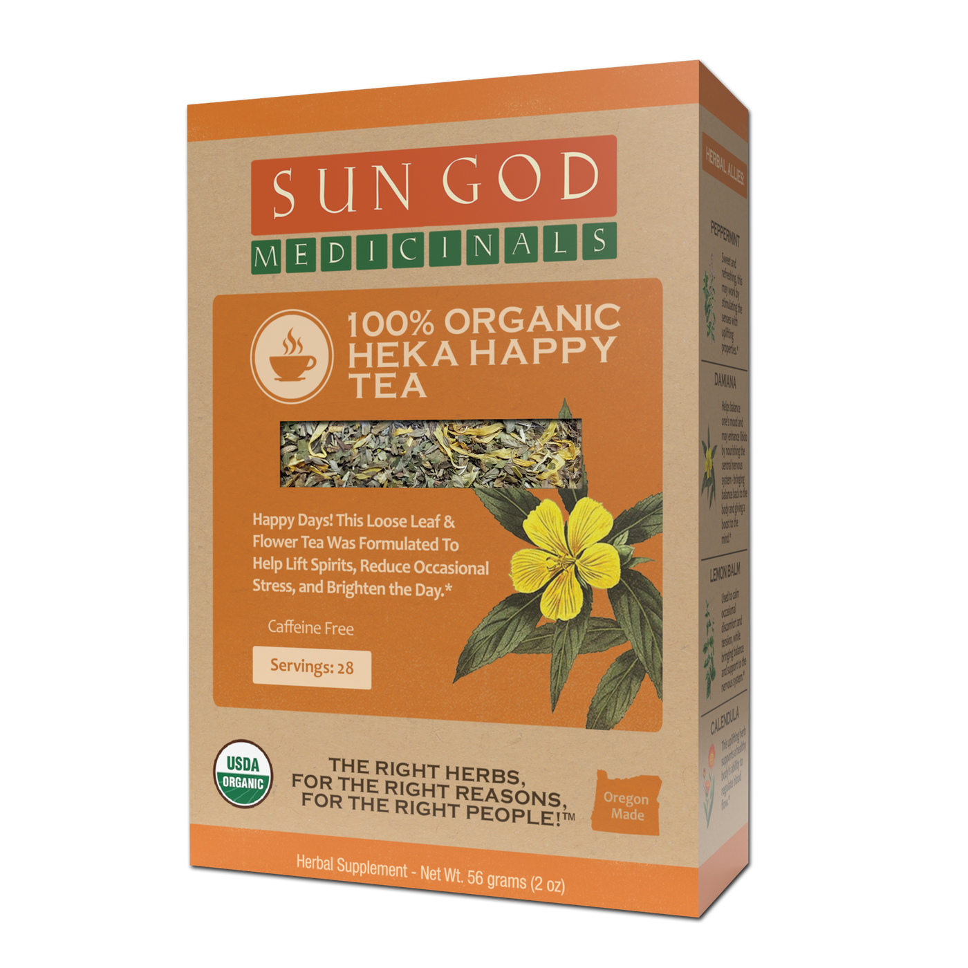 Heka Happy Organic Herbal Tea - Sun God Medicinals