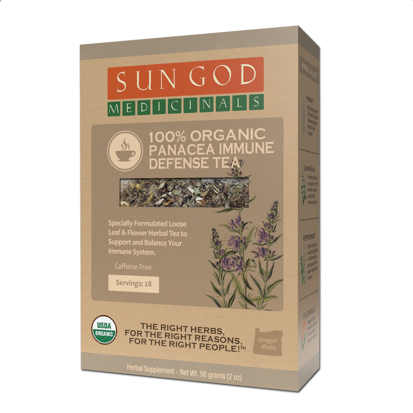 Panacea Immune Defense Organic Herbal Tea - Sun God Medicinals