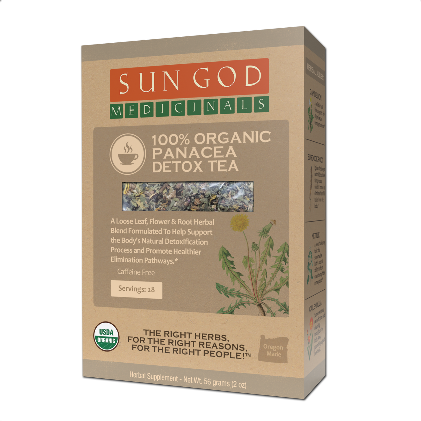 Panacea Detox Organic Herbal Tea - Sun God Medicinals