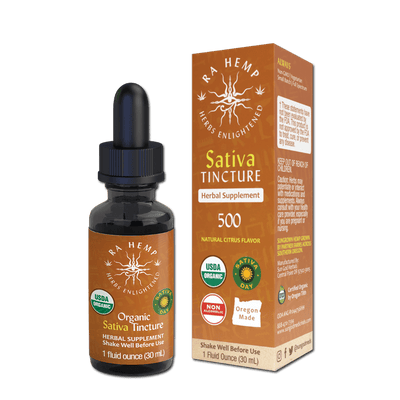 Organic Ra Hemp MCT Oil Tincture 500 (Sativa) - Sun God Medicinals