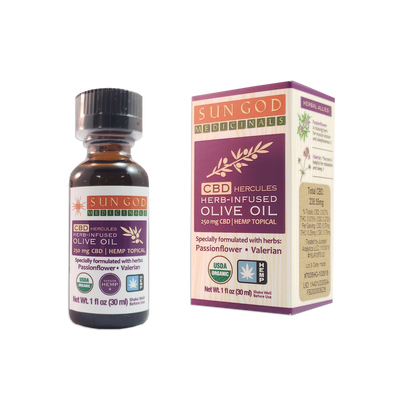 Hercules Hemp and Organic Herb Infused Olive Oil - Sun God Medicinals