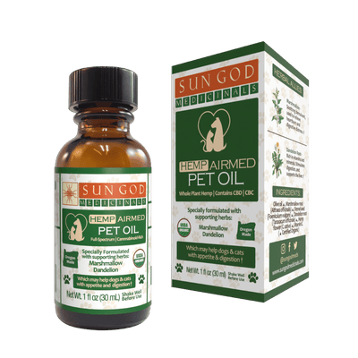 Organic Airmed Digestive Hemp Pet Oil - Sun God Medicinals