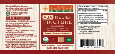 Aja Relief Herbal Tincture - Sun God Medicinals