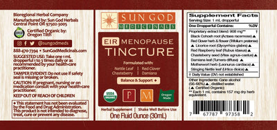 Eir Menopause Herbal Tincture - Sun God Medicinals
