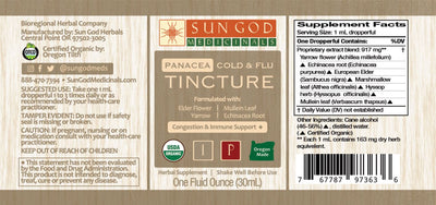 Panacea Cold & Flu Herbal Tincture - Sun God Medicinals