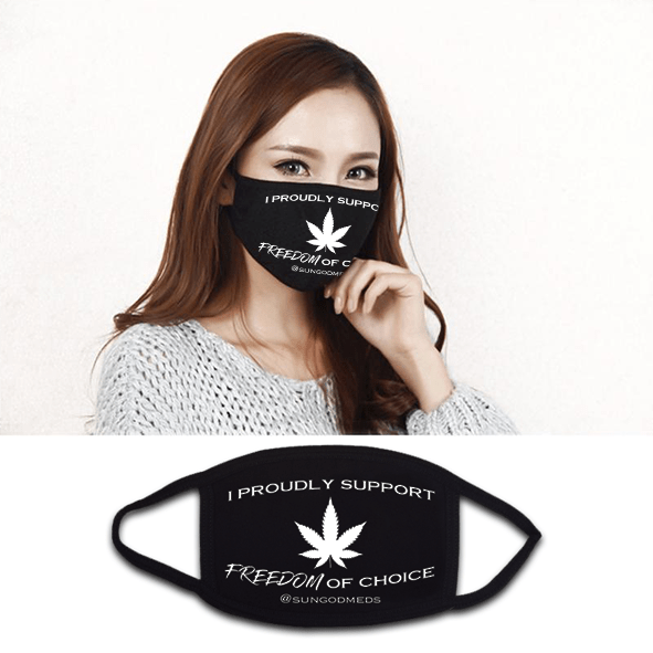 Freedom of Choice Washable Face Mask - Cotton Polyester - Adult Size - Sun God Medicinals