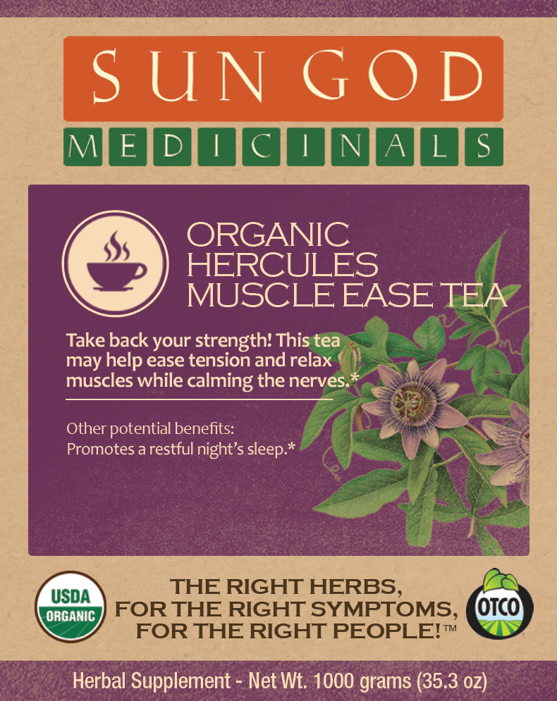 Hercules Muscle Ease Herbal Tea - Bulk 1 Kilo - Sun God Medicinals