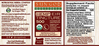 Organic Eir Moon Hemp Tincture 500 **CLOSEOUT Batch** - Sun God Medicinals
