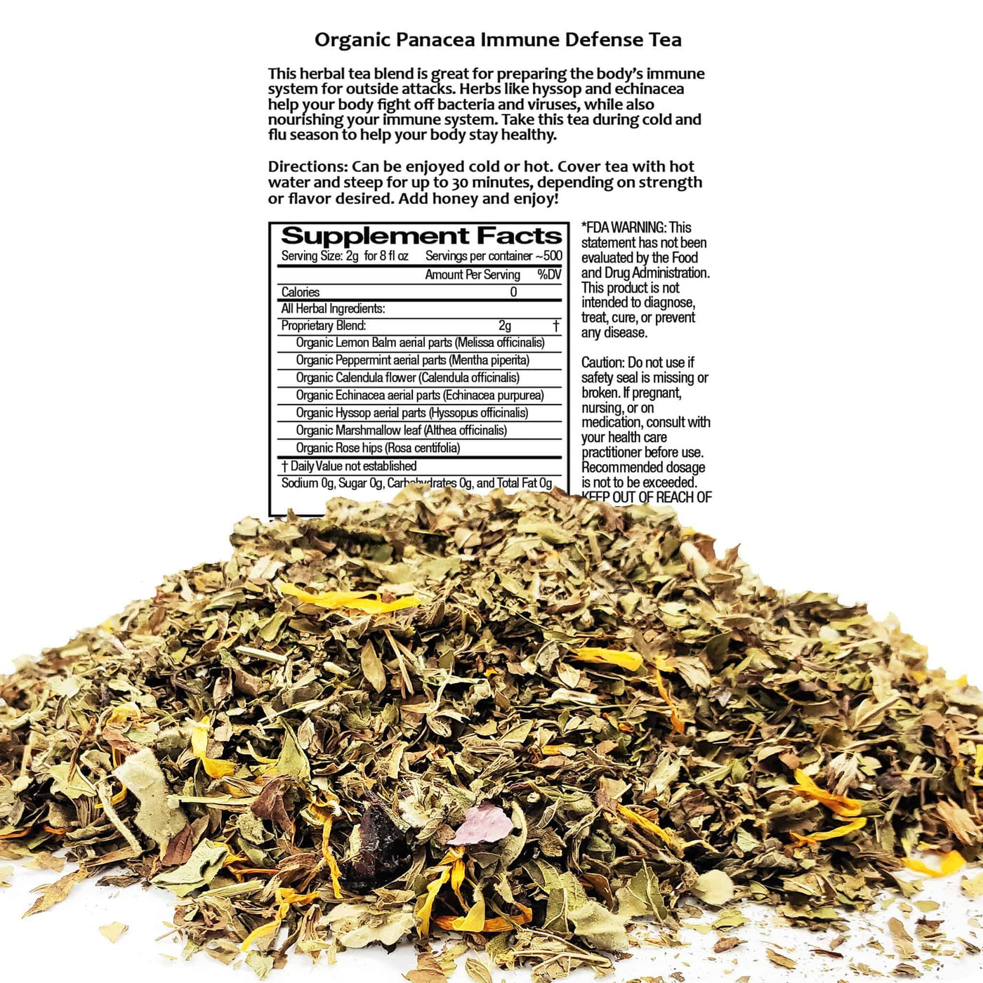 Panacea Immune Defense Herbal Tea - Bulk 1 Kilo - Sun God Medicinals